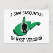Ik zag Sasquatch in West Virginia Briefkaart (Voorkant)