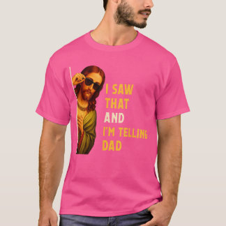 Ik Zag Wat Iets Grappigs Aan Vader Kerstmis Christ T-shirt