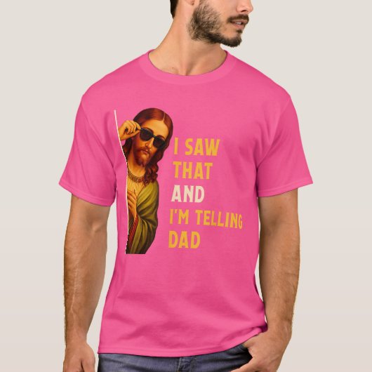 Ik Zag Wat Iets Grappigs Aan Vader Kerstmis Christ T-shirt (Voorkant)