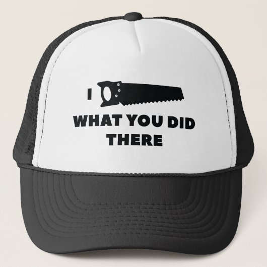 Ik zag wat je daar deed trucker pet (Voorkant)