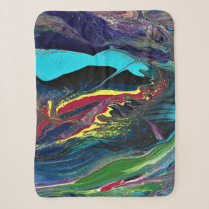 Ik zal 3 wilde gekke kleurrijke Abstracte deken
