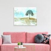 Ik zal Abstracte landschapslone boomkunst doorstaa Canvas Afdruk (Insitu (Woonkamer))