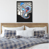 Ik zal al je tranen paraplu pauw vangen canvas afdruk (Insitu (Slaapkamer))