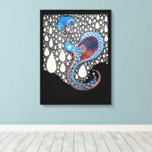 Ik zal al je tranen paraplu pauw vangen canvas afdruk (Insitu (Houten vloer))