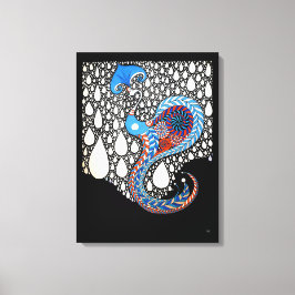 Ik zal al je tranen paraplu pauw vangen canvas afdruk