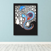 Ik zal al je tranen paraplu pauw vangen canvas afdruk (Insitu (Houten vloer))