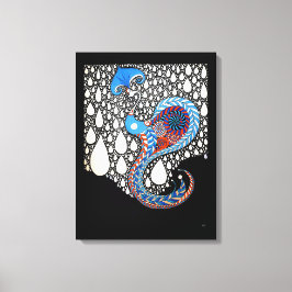 Ik zal al je tranen paraplu pauw vangen canvas afdruk