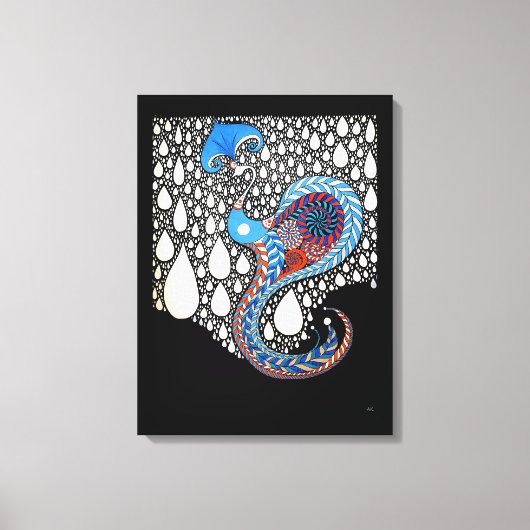 Ik zal al je tranen paraplu pauw vangen canvas afdruk (Voorkant)