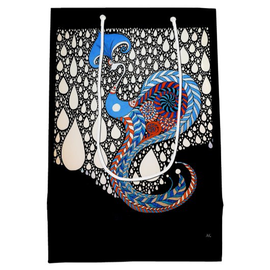 Ik zal al je tranen paraplu pauw vangen medium cadeauzakje (Achterkant)