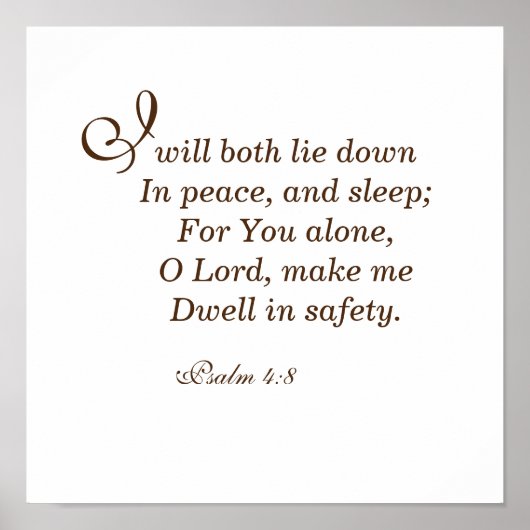 Ik zal allebei in vrede liggen en slapen poster (Voorkant)