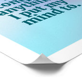 Ik zal alles bereiken wat inspiratie geeft poster (Hoek)