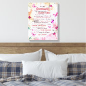 Ik zal altijd bij jou zijn, bij mijn kleindochter. canvas afdruk (Insitu (Slaapkamer))