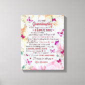 Ik zal altijd bij jou zijn, bij mijn kleindochter. canvas afdruk (Voorkant)