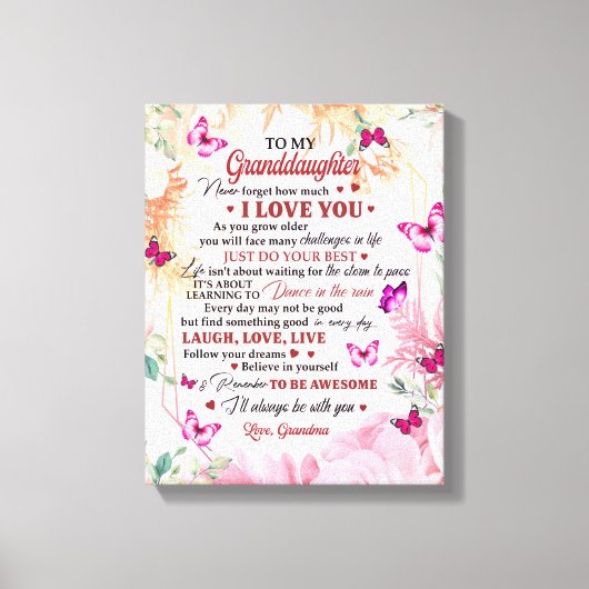 Ik zal altijd bij jou zijn, bij mijn kleindochter. canvas afdruk (Voorkant)