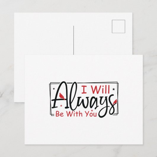 Ik zal altijd bij jou zijn briefkaart (Voorkant / Achterkant)