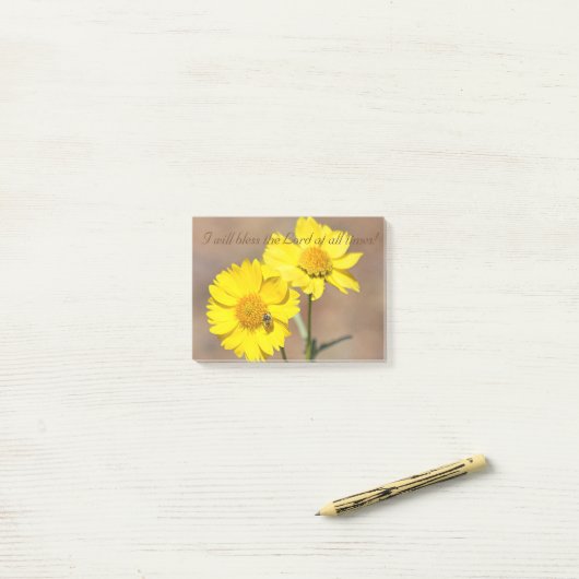 Ik zal altijd de Heer slaan Post-it® Notes (Op bureau)