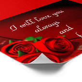 Ik zal altijd en altijd van je houden poster (Hoek)