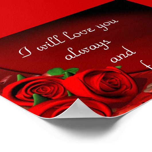 Ik zal altijd en altijd van je houden poster (Hoek)