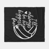 Ik zal altijd haar grootste volleybalmama vader zi fleece deken (Voorkant (Horizontaal))