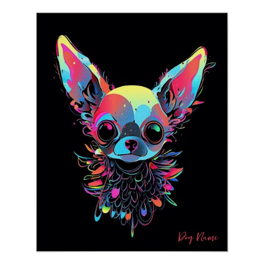 Ik zal altijd houden van Chihuahua hond 005 Perfect Poster (Voorkant)