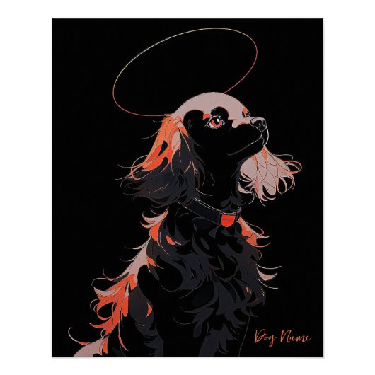 Ik zal altijd houden van Cocker Spaniel hond 004 Perfect Poster (Voorkant)