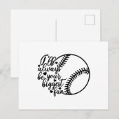 Ik zal altijd je beste softball zijn. briefkaart (Voorkant / Achterkant)