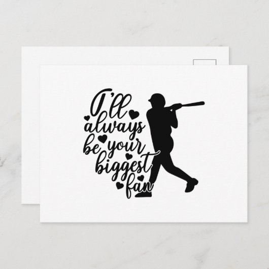 Ik zal altijd je grootste honkbal zijn briefkaart (Voorkant / Achterkant)