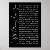 Ik zal altijd van je houden, Black Script Song Lyr Poster (Voorkant)