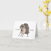 Ik zal altijd van je houden brindle pug card kaart (Gele Bloem)