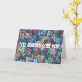 Ik zal altijd van je houden, door dik en dun - kaart (Gele Bloem)