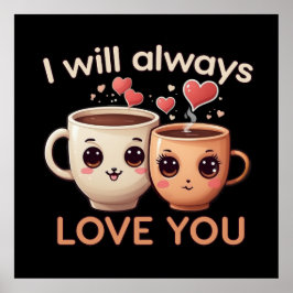 Ik zal altijd van je houden, Schattige theekopjes  Poster