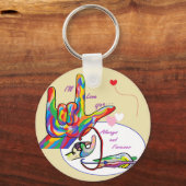 Ik zal altijd van je houden. sleutelhanger (Voorkant)