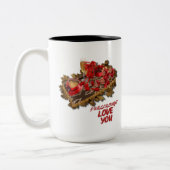 Ik zal altijd van je houden tweekleurige koffiemok (Links)