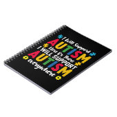 Ik zal autisme hier of daar autisme ondersteunen notitieboek (Linkerzijde)