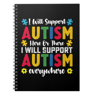 Ik zal autisme hier of daar ondersteunen Autistisc Notitieboek