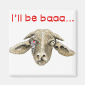 Ik zal Baaa Funny Goat Art Science Fiction Design  Magneet (Voorkant)