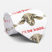 Ik zal Baaa Funny Goat Art Science Fiction Design Stropdas (Opgerold)