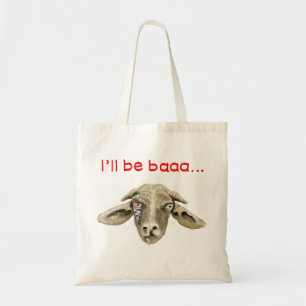Ik zal Baaa Funny Goat Art Science Fiction Design Tote Bag