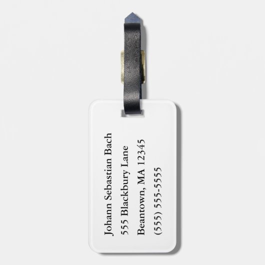 Ik zal Bach zijn Bagagelabel (Achterkant verticaal)