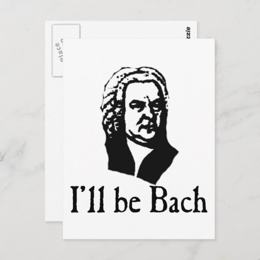 Ik zal Bach zijn Briefkaart (Voorkant / Achterkant)