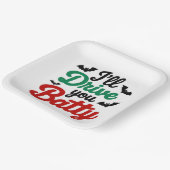 Ik zal Batty voor je rijden Papieren Bordje (Gebogen)