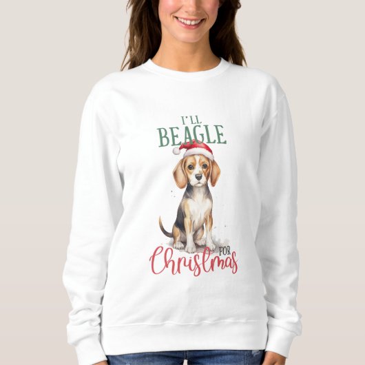 Ik zal Beagle voor Kerstmis Trui (Voorkant)