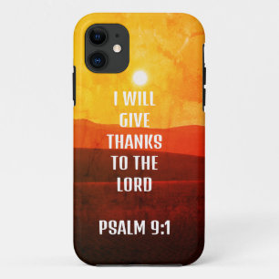 Ik zal Bedankt geven aan de Here Psalm 9:1 hoesje