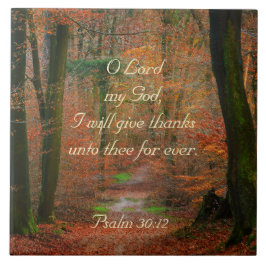 Ik zal bedankt geven Psalm 30, Herfstweg Tegeltje