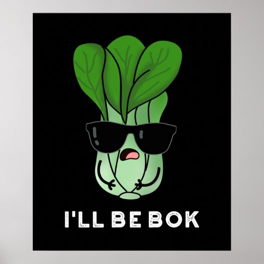 Ik zal boek grappige veggie film pun donker BG Poster (Voorkant)