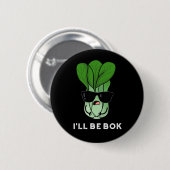 Ik zal boek grappige veggie film pun donker BG Ronde Button 5,7 Cm (Voorkant /achterkant)