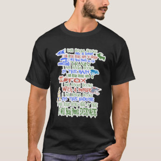 Ik zal boeken lezen op een boot en overal boeken t-shirt