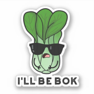 Ik zal bok grappige veggie film woordspeling sticker