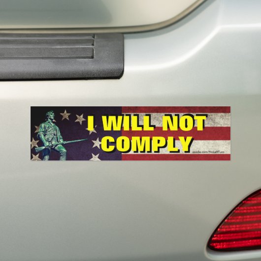 Ik zal Bumpersticker niet naleven (Op auto)