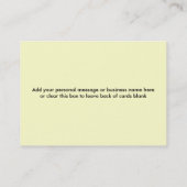 Ik zal (Cat) bedrijfs of het Roepen Kaarten verstr Visitekaartje (Achterkant)